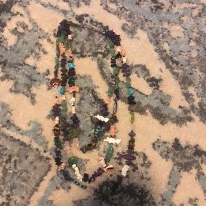 Multi strand colorful turquoise fetish necklace